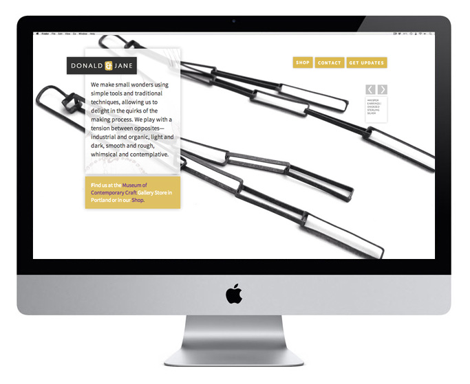 jewelry line website  | Allegro Design | Portland, OR