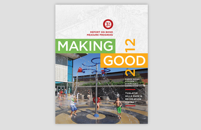 Nonprofit annual report cover | Allegro Design | Portland, OR