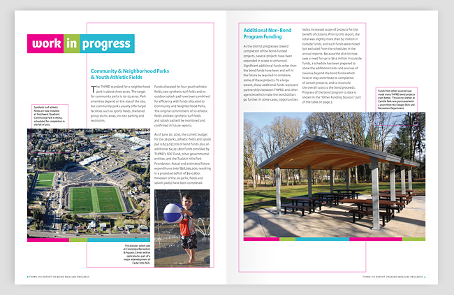 Nonprofit annual report. Oregon park district // Allegro Design